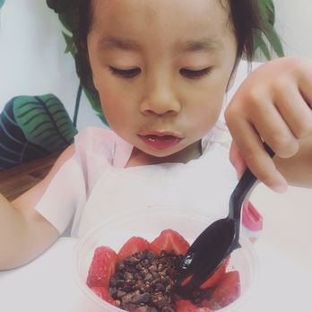 Acai Joint - Baldwin Park - Lucas digging unto his own mystic berry bowl - Acai Bowls Near Me - Baldwin Park, California