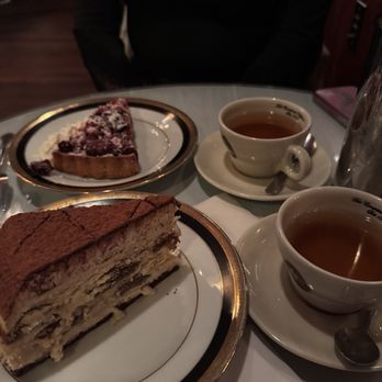 Cafe Intermezzo - Midtown - Tiramisu cheesecake Strawberry Cream Torte - Cafes Near Me - Atlanta, Georgia