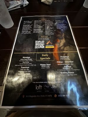 Menu photo 2 The Lodge Ocala, FL