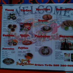 Tacos Fiesta Mexicana Taco Truck - The menu full of delicious food