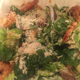Grilled shrimp Caesar salad
