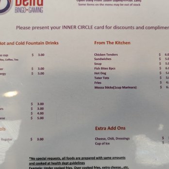 Delta Bingo & Gaming - As of 11/2024: Food Prices. CASH ONLY - Bingo Halls Near Me - Laurel, Maryland Delta Bingo & Gaming - As of 11/2024: Food Prices. CASH ONLY - Bingo Halls Near Me - Laurel, Maryland