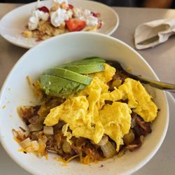 Jexi’s Restaurant - Avocado and bacon breakfast bowl. It was much prettier before I dove into it oops