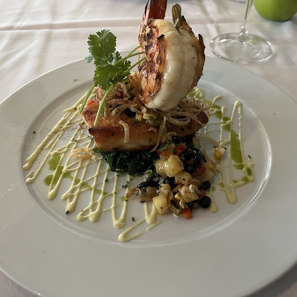 Johannes - Halibut daily special with a colossal prawn (the size of a lobster tail) - Modern European Near Me - Palm Springs, California Johannes - Halibut daily special with a colossal prawn (the size of a lobster tail) - Modern European Near Me - Palm Springs, California