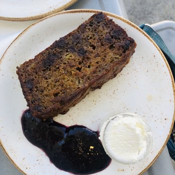 The Aussie Grind - Banana and Chocolate chip bread with berry compote - Cafes Near Me - Frisco, Texas The Aussie Grind - Banana and Chocolate chip bread with berry compote - Cafes Near Me - Frisco, Texas