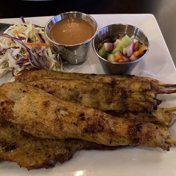 Rice Up Thai Cuisine - Chicken satay. Good curry flavor and tender - Thai Near Me - Lake Stevens, Washington Rice Up Thai Cuisine - Chicken satay. Good curry flavor and tender - Thai Near Me - Lake Stevens, Washington