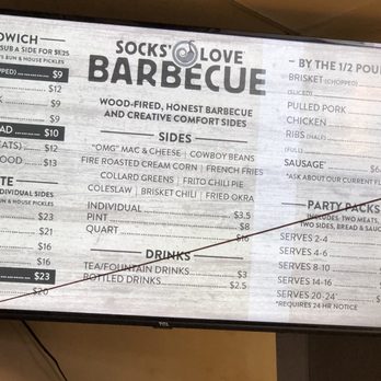 Socks Love Barbecue - Updated price menu - Barbeque Near Me - Cumming, Georgia Socks Love Barbecue - Updated price menu - Barbeque Near Me - Cumming, Georgia
