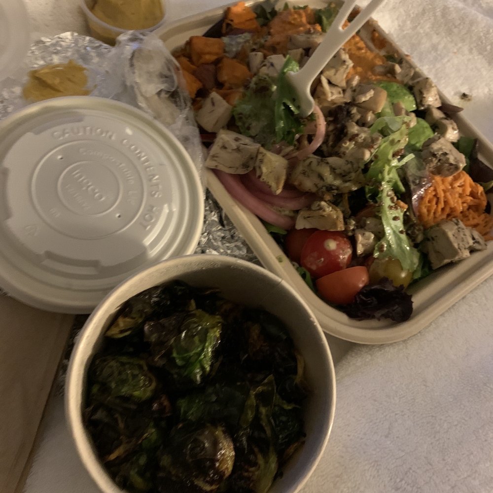 Kitava - I had the Power Bowl with organic chicken, immunity broth, and crispy Brussels sprouts. - Gluten-Free Near Me - San Francisco, California Kitava - I had the Power Bowl with organic chicken, immunity broth, and crispy Brussels sprouts. - Gluten-Free Near Me - San Francisco, California
