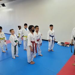 KJ Taekwondo - Ready for the master and instructions.