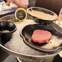 VIP A4 Wagyu, with caviar. Very very very underwhelming (very).