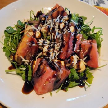 BJ's Restaurant & Brewhouse - Caprese salad with arugula! So delicious - New American Near Me - Concord, North Carolina BJ's Restaurant & Brewhouse - Caprese salad with arugula! So delicious - New American Near Me - Concord, North Carolina