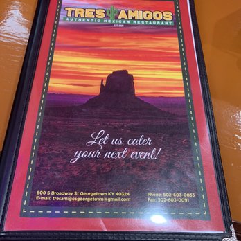 Tres Amigos - Menu - Mexican Near Me - Georgetown, Kentucky Tres Amigos - Menu - Mexican Near Me - Georgetown, Kentucky