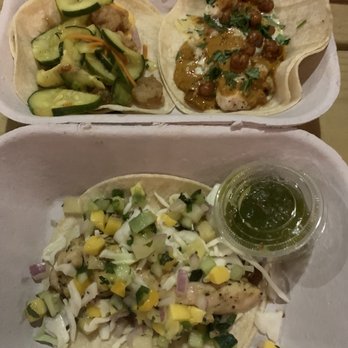 White Duck Taco Shop - Bangkok shrimp, chicken tikka, Thai peanut chicken - all amazing! - Tacos Near Me - Greenville, South Carolina White Duck Taco Shop - Bangkok shrimp, chicken tikka, Thai peanut chicken - all amazing! - Tacos Near Me - Greenville, South Carolina