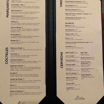 Descanso - drink menu - Mexican Near Me - Costa Mesa, California Descanso - drink menu - Mexican Near Me - Costa Mesa, California