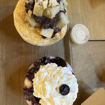 Snowy Village - Top: Traditional Bottom: blueberry - Shaved Ice Near Me - Seattle, Washington Snowy Village - Top: Traditional Bottom: blueberry - Shaved Ice Near Me - Seattle, Washington