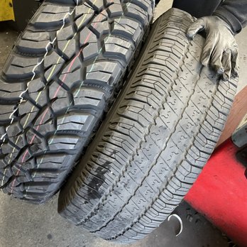 Johny's Tires - My new tire next to my old one. - Tires Near Me - Los Angeles, California Johny's Tires - My new tire next to my old one. - Tires Near Me - Los Angeles, California