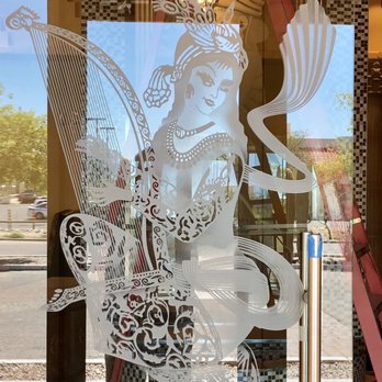 Persian Room Fine Dining - Etched glass art at the entry - Persian/Iranian Near Me - Tucson, Arizona Persian Room Fine Dining - Etched glass art at the entry - Persian/Iranian Near Me - Tucson, Arizona