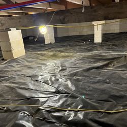 TTM Construction - New moisture barrier and lighting for renovated crawl space  (Alpine project)