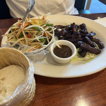 Lucki Thai - Papaya Salad Sticky Rice Beef Jerky - Thai Near Me - Las Vegas, Nevada