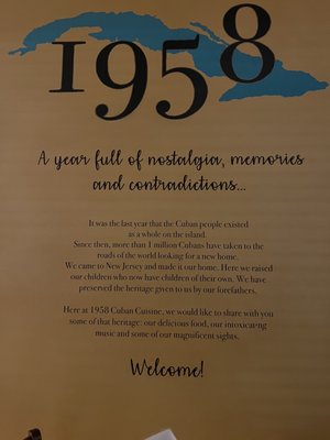 Menu photo 6 1958 Cuban Cuisine Westfield, NJ