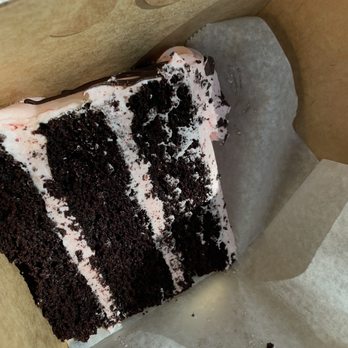 Red Dessert Dive - Chocolate cake with strawberry frosting - Desserts Near Me - Houston, Texas