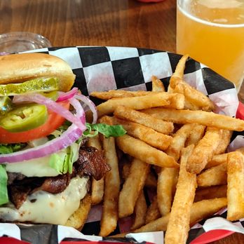 The Pickled Pig - Classic 2-patty, pepper jack, bacon burger - Pubs Near Me - Jordan, Minnesota