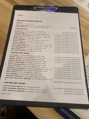 Menu photo 3 Northern Taphouse Woodbury, MN