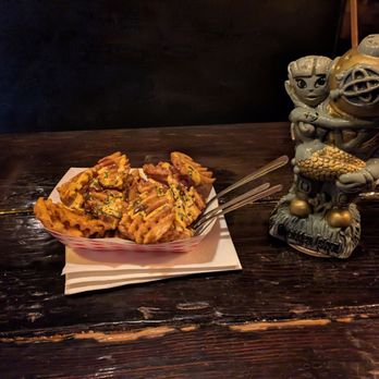 Forbidden Island - Siren Song in special edition mug and Forbidden Fries - Tiki Bars Near Me - Alameda, California Forbidden Island - Siren Song in special edition mug and Forbidden Fries - Tiki Bars Near Me - Alameda, California