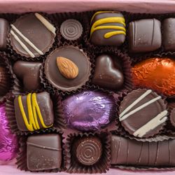 Coracao Confections - Spring collection of chocolates - unboxed.