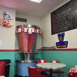 Lock & Dam Dog Shop - Menu and sprinkle machine