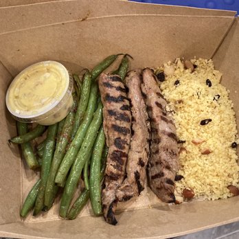 Garibaldis - Marinated lamb tenderloins, cous cous, string beans, tarragon bearnaise sauce - New American Near Me - San Francisco, California Garibaldis - Marinated lamb tenderloins, cous cous, string beans, tarragon bearnaise sauce - New American Near Me - San Francisco, California