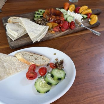 The Goat & Vine - Pepper, pita, olive savory dip & hummus cheese board for an appetizer was delicious. - Pizza Near Me - Temecula, California The Goat & Vine - Pepper, pita, olive savory dip & hummus cheese board for an appetizer was delicious. - Pizza Near Me - Temecula, California