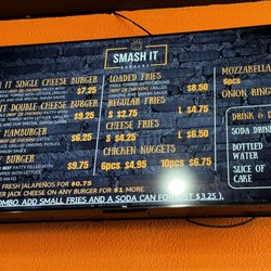 Smash IT Burgers - Smash It Burger Menu