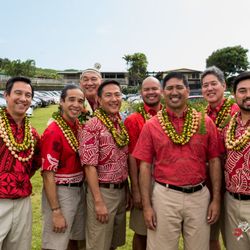 Lunalilo Home - Kumu Hula Robert Cazimero and the kane of Halau Na Kamalei O Lililehua at Lunalilo Home's 2018 Annual Benefit Luau