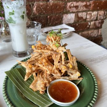 Suwun Thai Home Cooking - Taro and Corn Fritters - Thai Near Me - Albany, New York Suwun Thai Home Cooking - Taro and Corn Fritters - Thai Near Me - Albany, New York