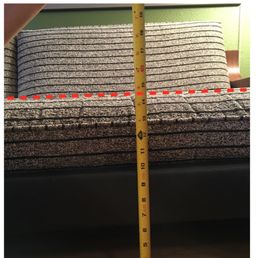 They said its 16 inches from the floor to the top of the seat cushion. It's only 14.5. They said its 16 inches from the floor to the top of the seat cushion. It's only 14.5.