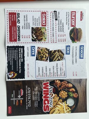 Menu photo 2 Amazing Wings Decatur, GA