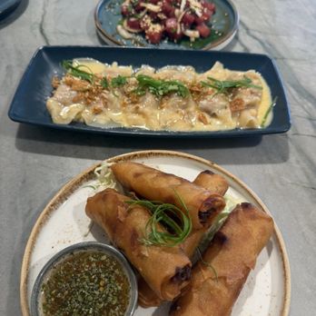 Ocean House By Roy Yamaguchi - Kaua'i Spring Rolls, Pork-Shrimp-Crab Pillows, Poke Ocean House Style - Seafood Near Me - Lihue, Hawaii Ocean House By Roy Yamaguchi - Kaua'i Spring Rolls, Pork-Shrimp-Crab Pillows, Poke Ocean House Style - Seafood Near Me - Lihue, Hawaii