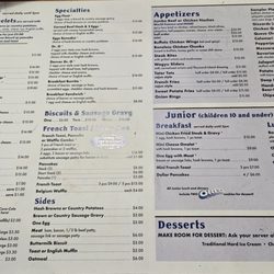 Eagle Creek Saloon - Menu