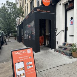 Exterior outside entrance of the AM-THAI Williamsburg - Brooklyn, New York Exterior outside entrance of the AM-THAI Williamsburg - Brooklyn, New York