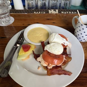 Blue Heaven - BLT (bacon lobster tomato) Benedict with hollandaise on the side - Breakfast & Brunch Near Me - Key West, Florida