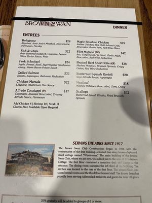 Menu photo 2 The Brown Swan Schroon Lake, NY