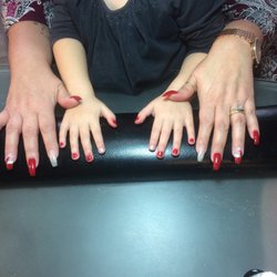 Dragon's Lair Salon - Grandma and granddaughter matching nails!