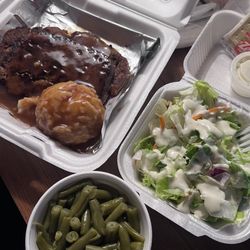 4B's Restaurant - Meatloaf dinner with a side salad. I travel to Billings at least twice a month and ALWAYS get my usual.