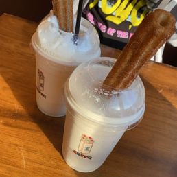 Horchata 16oz Churro Milkshake, Marzipan 16oz Churro Milkshake. Horchata 16oz Churro Milkshake, Marzipan 16oz Churro Milkshake.