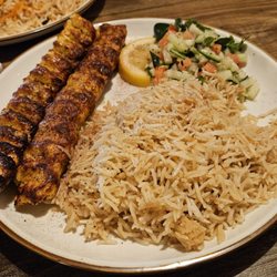 ARIANA Kabob House - Ground chicken kabob plate