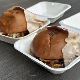spicy chicken sandwich, short rib sandwich