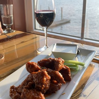 Trafford Restaurant - Buttermilk Chicken Tenders and a glass of red wine by the river - New American Near Me - Warren, Rhode Island Trafford Restaurant - Buttermilk Chicken Tenders and a glass of red wine by the river - New American Near Me - Warren, Rhode Island