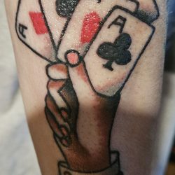 Flaming Lotus Tattoo Studio - Poker hand