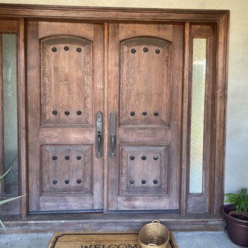 Four Seasons Painting - Front door before refinishing - Painters Near Me - San Jose, California
